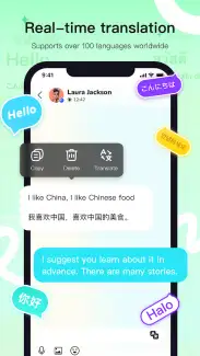 Yeetalk 实时翻译界面示意